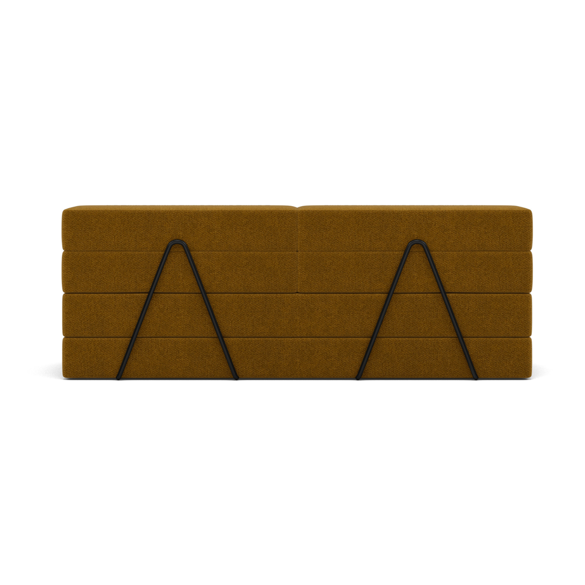Astral - Canapé 3 places convertible en velours texturé - Marron