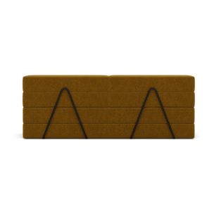Astral - Canapé 3 places convertible en velours texturé - Marron