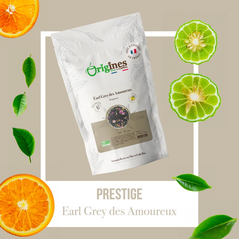 Thé Noir Bio Earl Grey des Amoureux - Sachet 100g