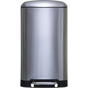 Papelera / cubo de basura / contenedor de residuos con pedal de metal 30l inoxidable