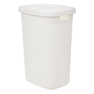 Corbeille Rattan 60L blanc