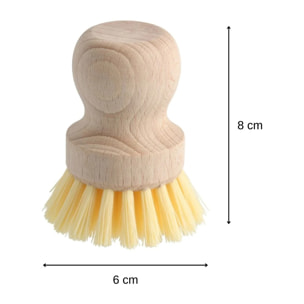 Set de 2 brosses à légumes en bois Fackelmann Nature FSC