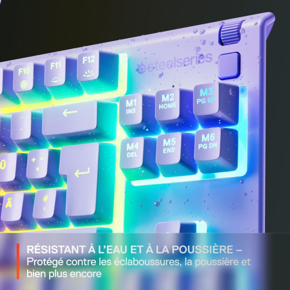 Clavier gamer STEELSERIES Apex 3 TKL Lavande