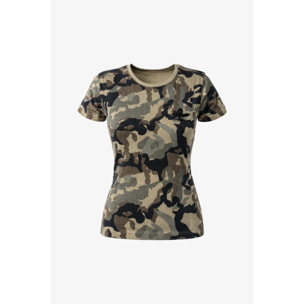 T-shirt Esercito camouflage verde in cotone uomo