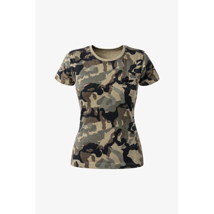 T-shirt Esercito camouflage verde in cotone uomo