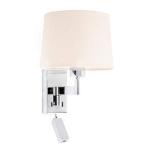 ARTIS Lampe applique avec lecteur chrome/beige