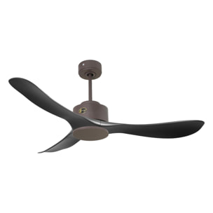 Ventilateur de plafond ø132 cm avec Wifi Réversible Hypersilence 40   W Chocolat