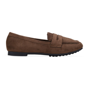 Mocasines planos marrones con antifaz