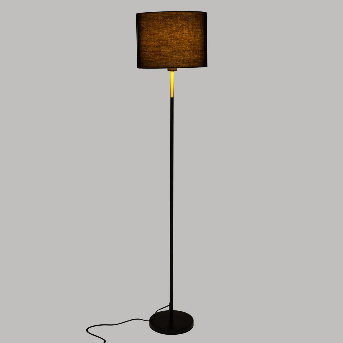 Lampadaire "Jule" - noir et doré - métal H151 cm