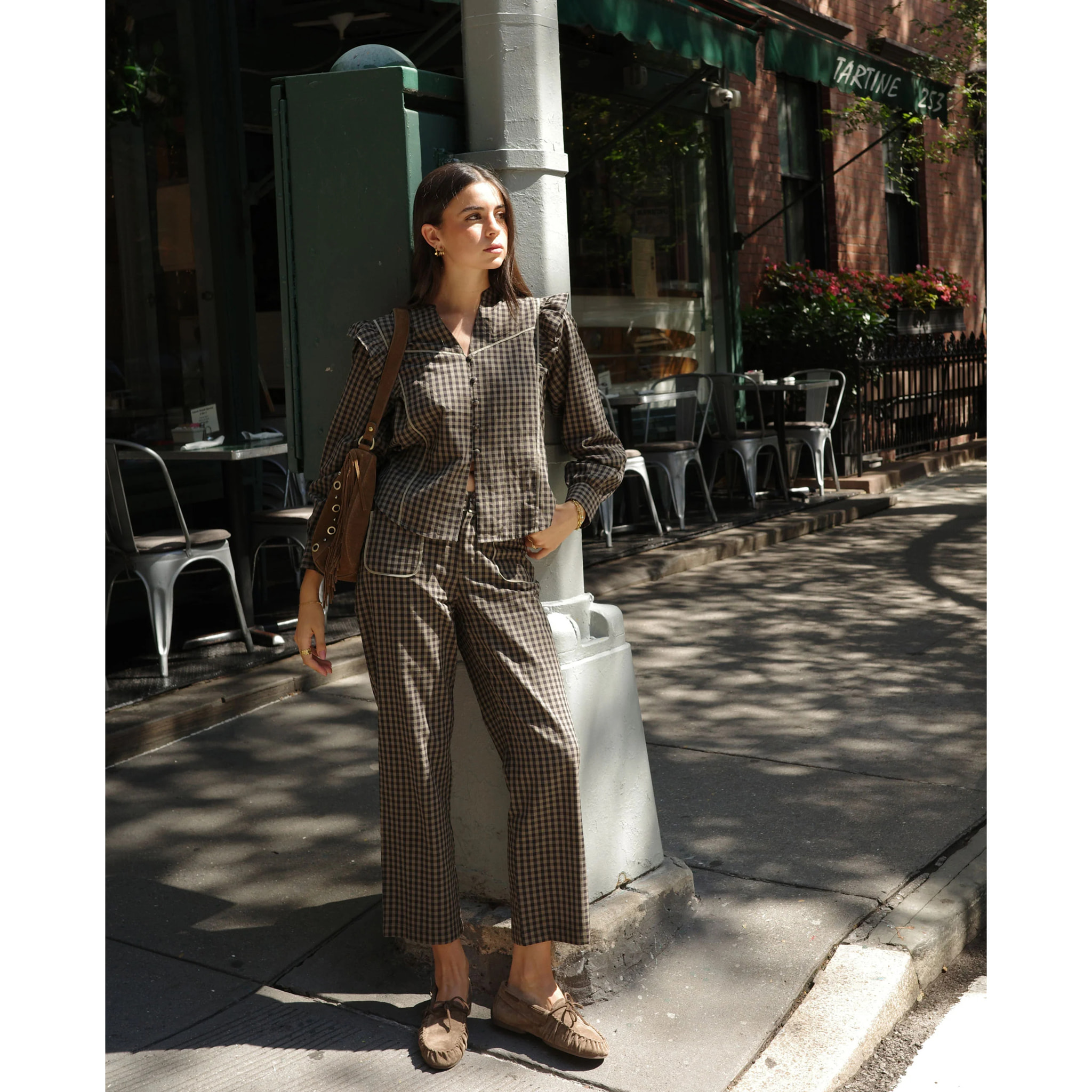 Pantalón largo con cremallera