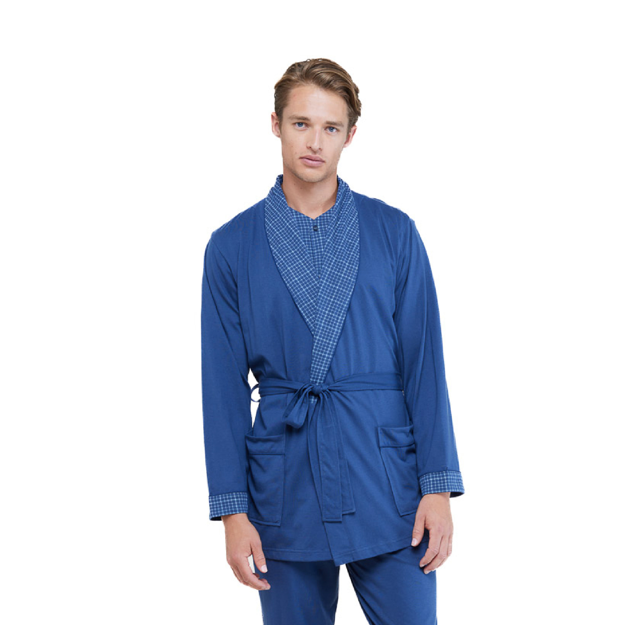 Vestaglia uomo lungo cotone tartan Noidinotte