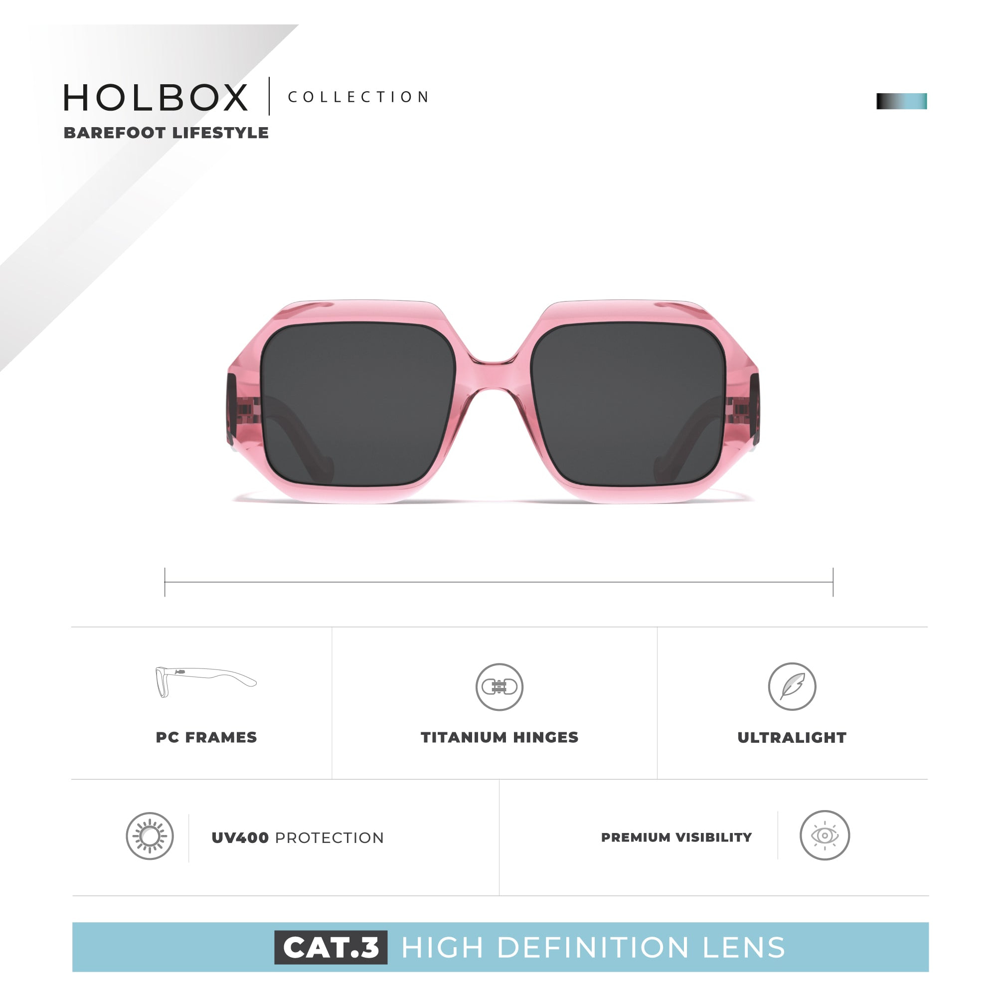 Gafas de Sol Holbox Rosa Hanukeii para hombre y mujer