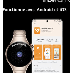 Montre connectée HUAWEI Watch 5 42mm Beige