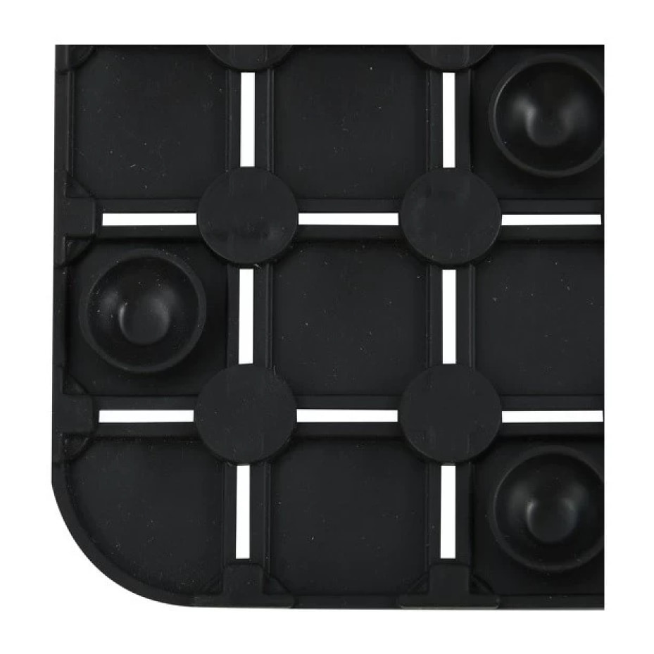 Tapis Fond de baignoire antidérapant Caoutchouc QUADRO 36x76cm Noir MSV