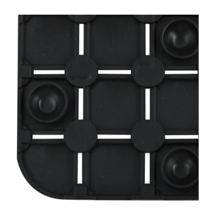 Tapis Fond de baignoire antidérapant Caoutchouc QUADRO 36x76cm Noir MSV