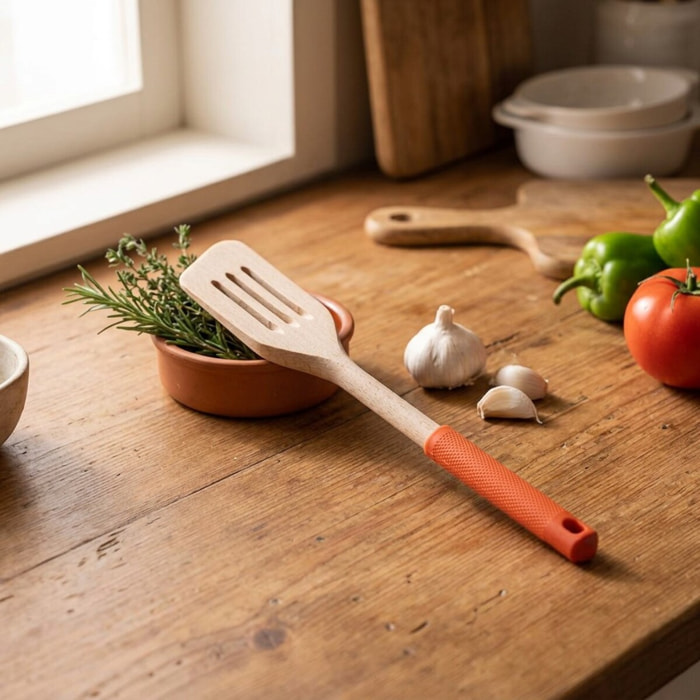 Spatule de cuisine ajourée 34 cm Fackelmann Wood Edition