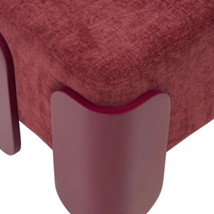 Pouf Mizar rectangulaire 36x38cm rouge