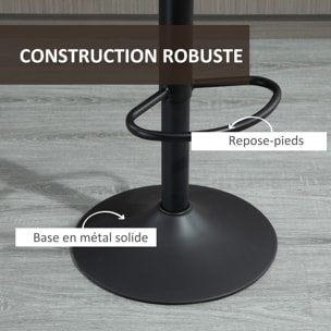 Lot de 2 tabourets de bar – Style vintage – Réglables et pivotants