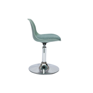 Chaise de bureau design enfant vert de gris STEEVY