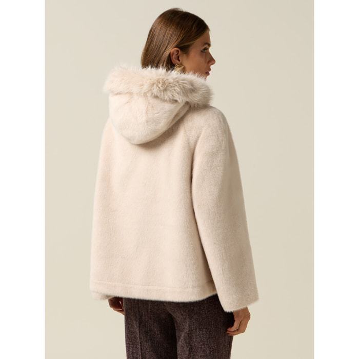 Oltre - Parka corto con cappuccio - Bianco