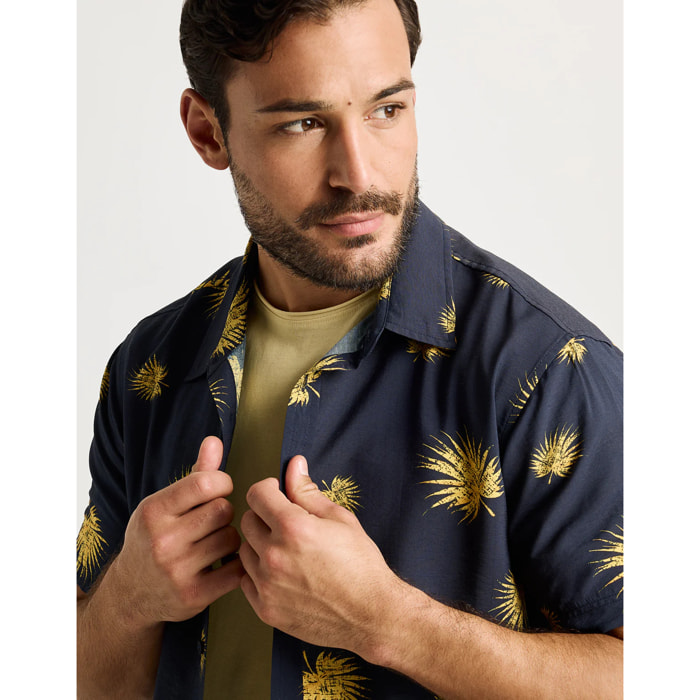 Camisa Manga Corta Azul Marino - Sunflower