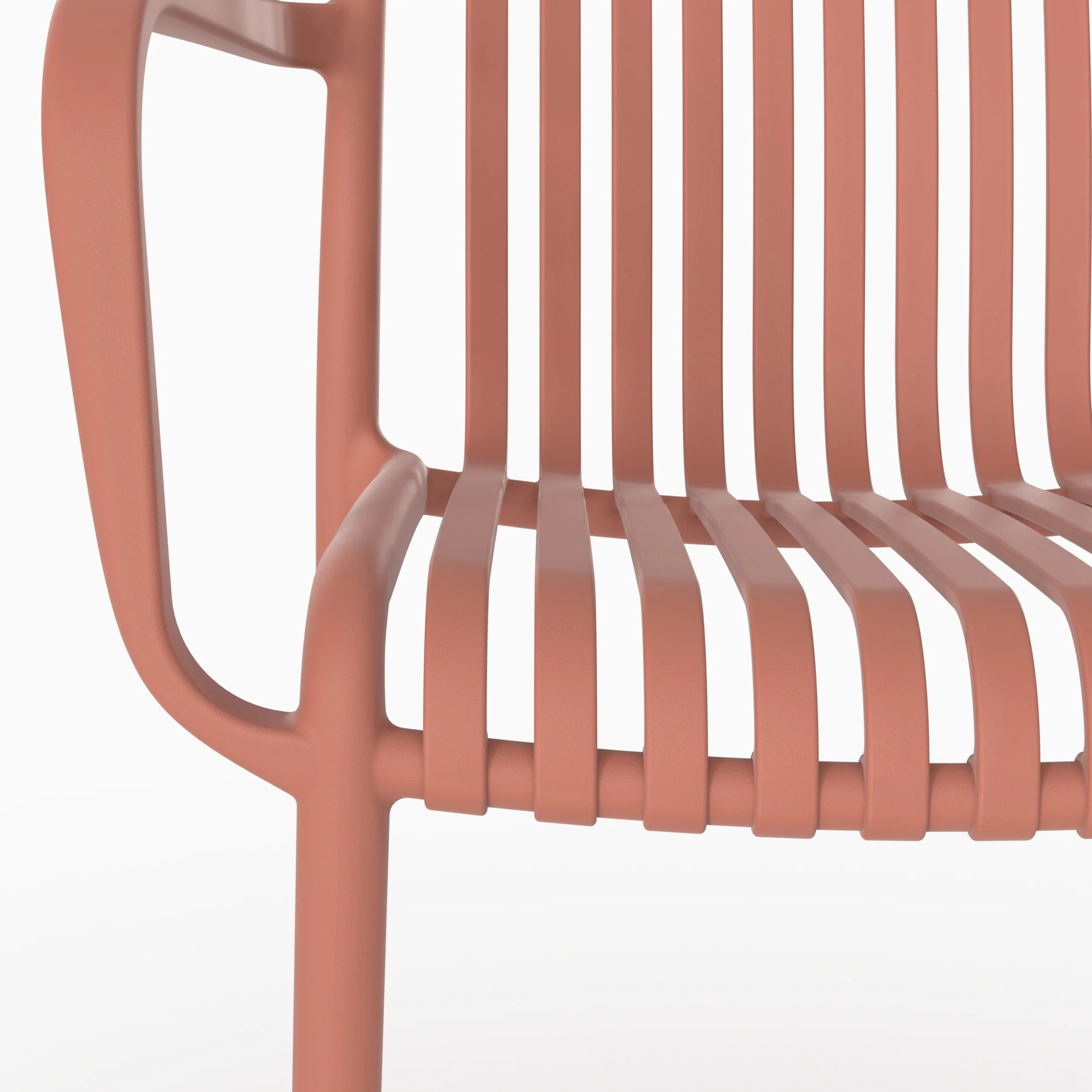 Lot de 2 chaises de jardin empilables en plastique terracotta - Ivy