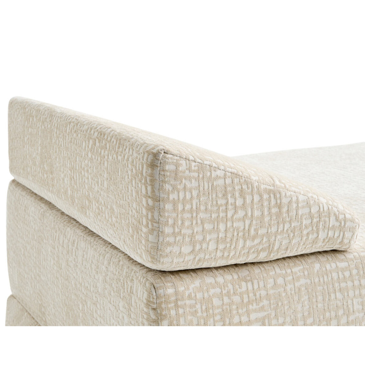 Brescia - banquette 3 places convertible en tissu velours relief - Beige