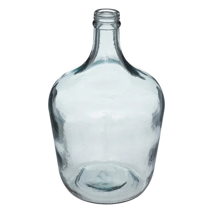 Vase "Dame jeanne" - verre recyclé - bleu - H30 cm