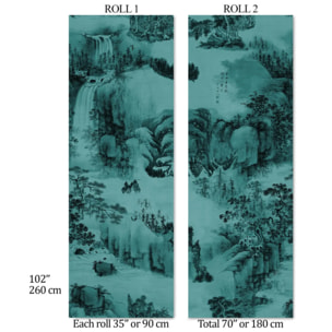 Carta da Parati Verde Giada