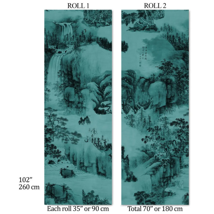 Carta da Parati Verde Giada