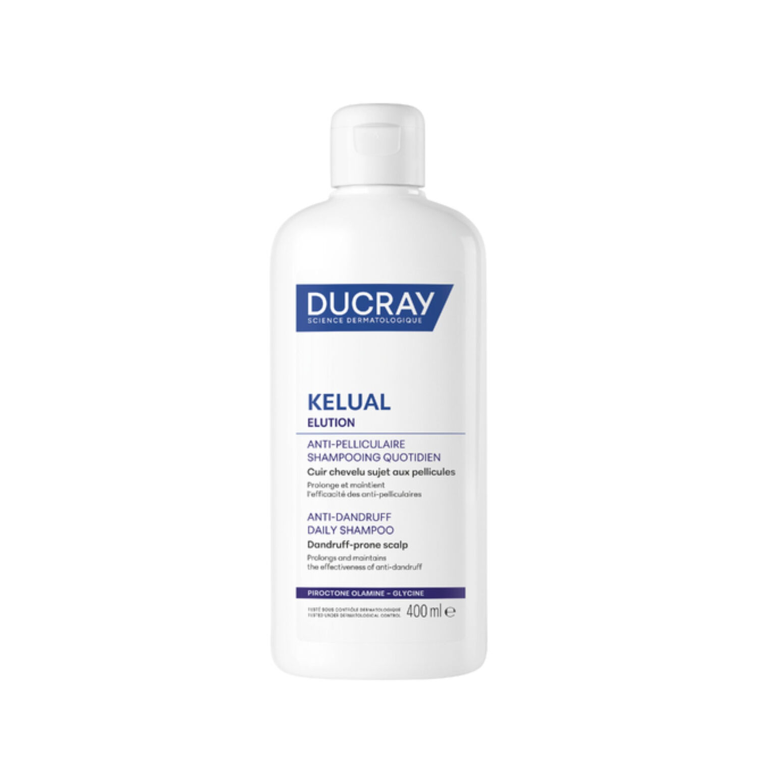 Ducray Shampooing Quotidien Antipelliculaire Kelual Elution - Shampooing Doux Equilibrant 400 ml