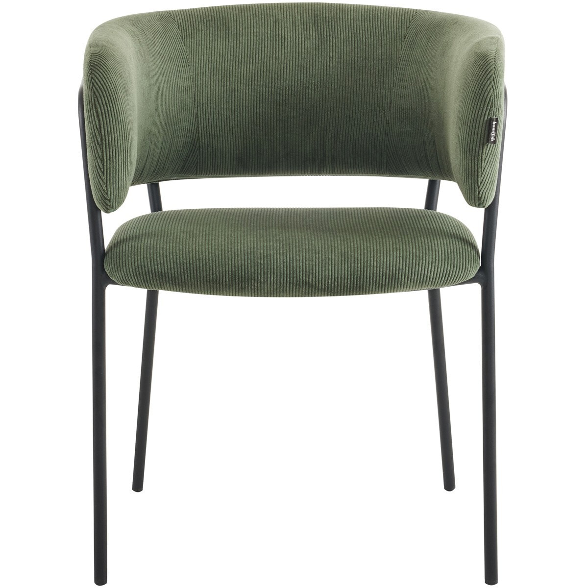 Lot de 2 fauteuils de table, piètement noir - MALONE