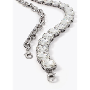 Set collana corta doppia con gioielli e catena