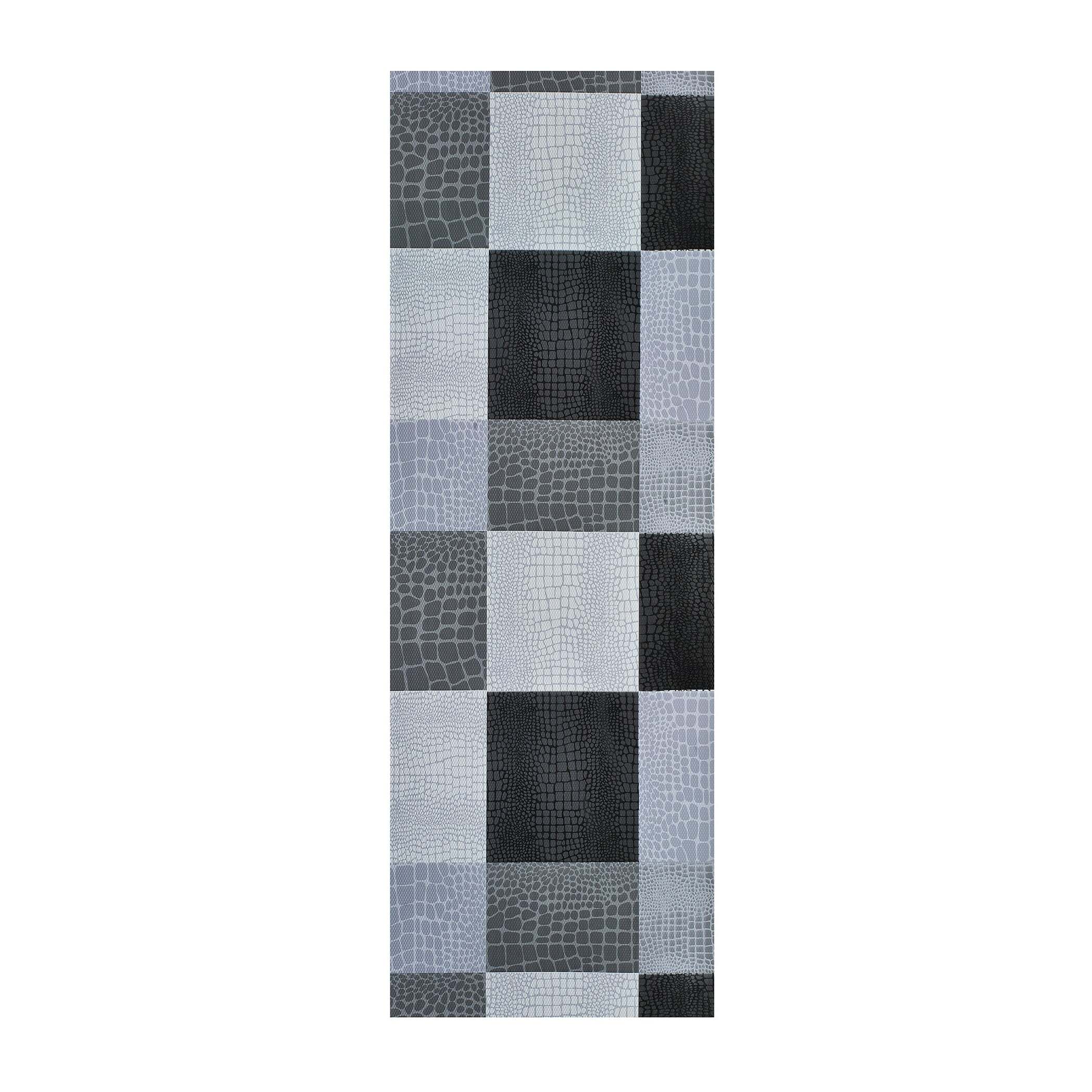 SALLY Alfombra vinílica de cocina animal print en gris, varias medidas disponibles.