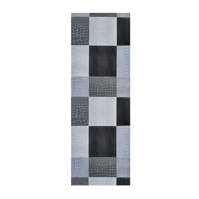 SALLY Alfombra vinílica de cocina animal print en gris, varias medidas disponibles.