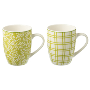 J-Line tasse - céramique - vert - boîte de 2