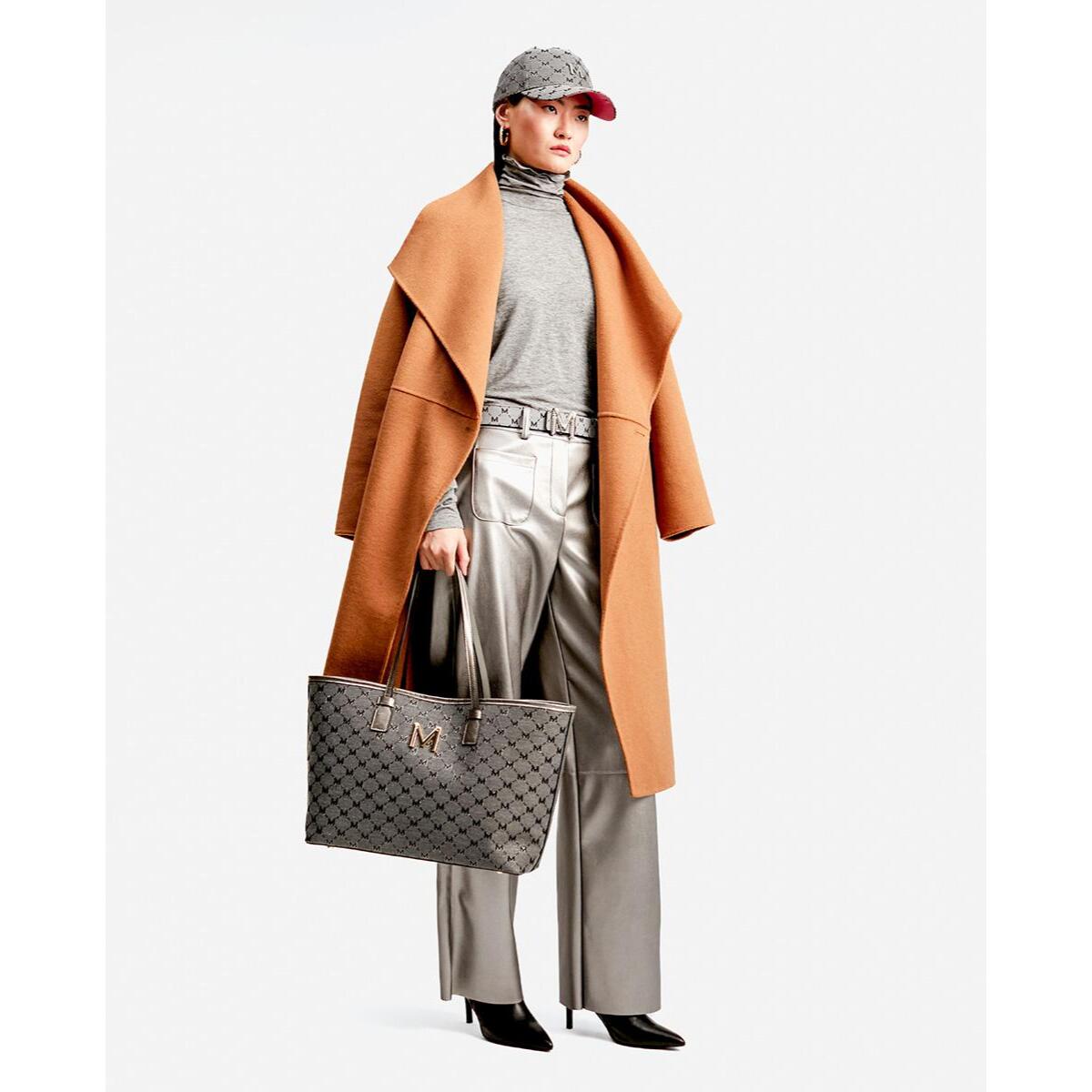 Pantaloni a gamba larga in PU