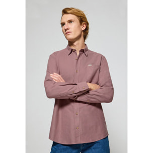 Camicia Oxford Cambridge granato con taschino e particolari Polo Club