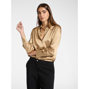 Elena Mirò - Camicia in seta stretch - Beige