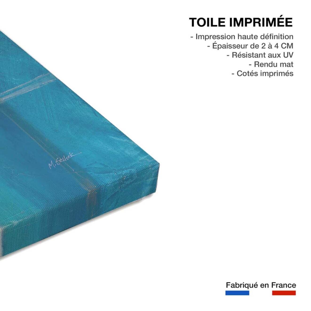 Tableau passage bleue Toile imprimée