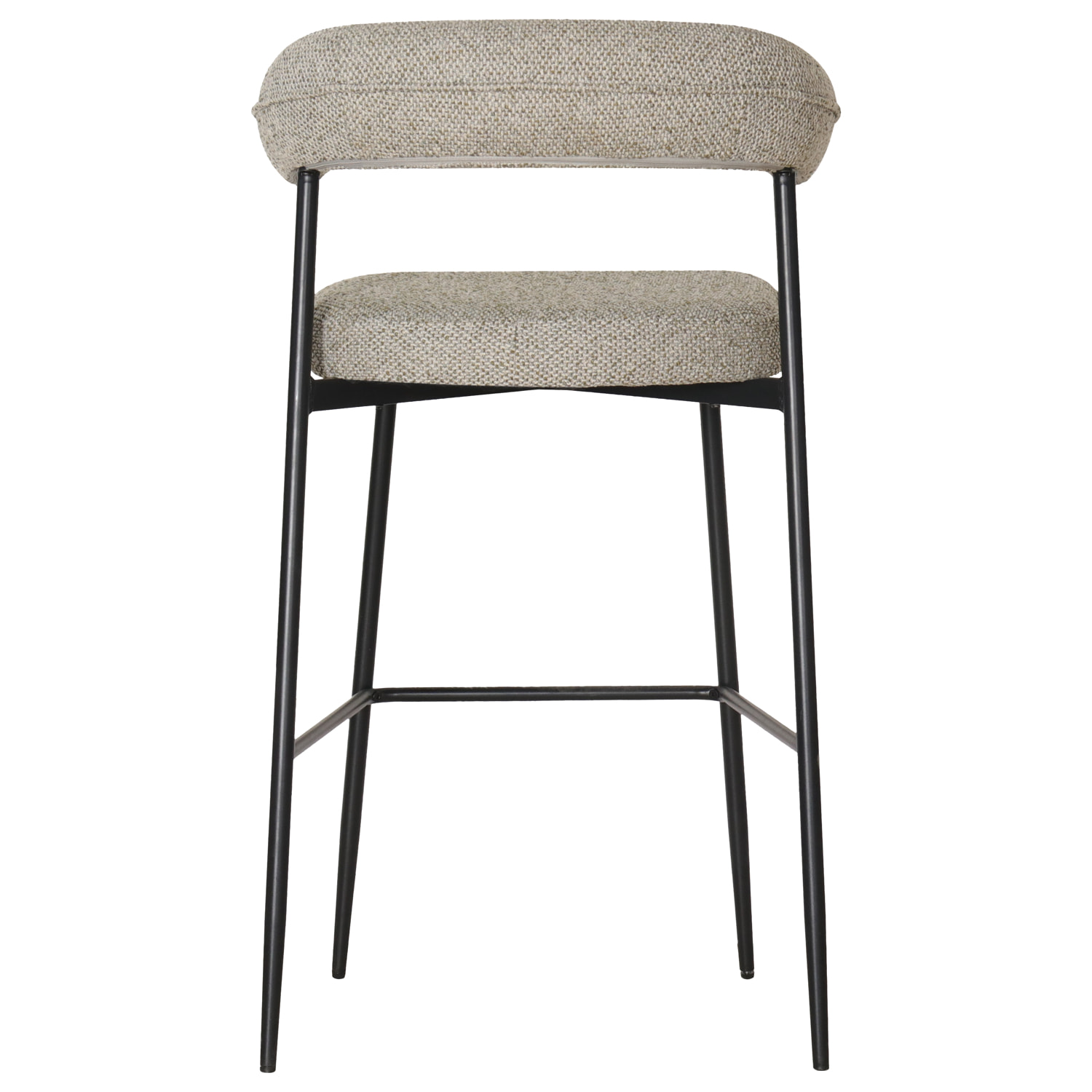 Lot de 2 tabourets de bar en tissu vert chiné THEA