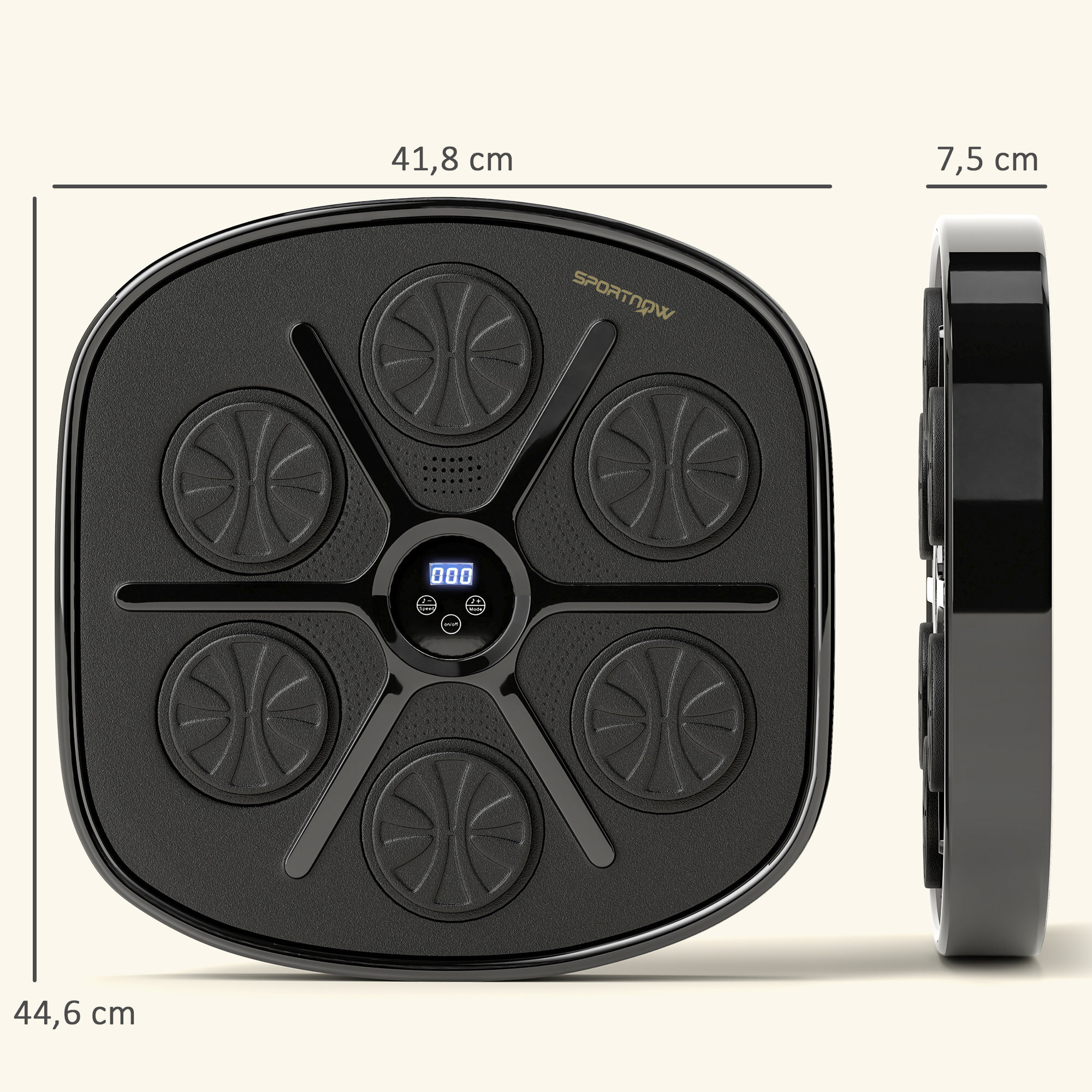 Boxeo Pared Musical con 9 Modos de Velocidad, Guantes y Conexión Bluetooth, Máquina Boxeo Musical Pared con Luces LED, para Adultos y Niños en Casa, Oficina, Gimnasio