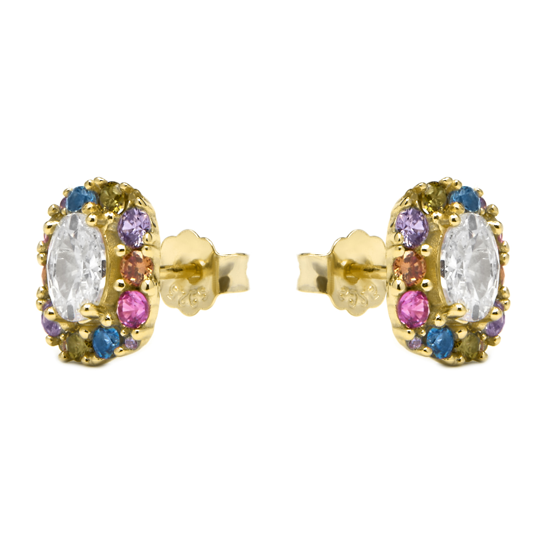 Pendientes Mezay acabado oro amarillo 18k