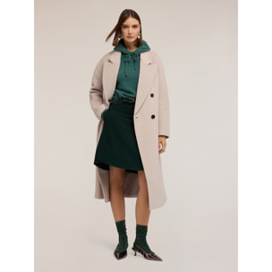 Motivi - Cappotto doppiopetto in drap misto lana - Bianco