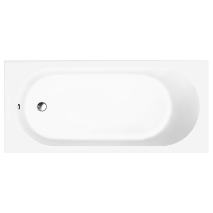 Baignoire droite 170 x 70 O.Novo + Vidage de baignoire WIRQUIN chromé