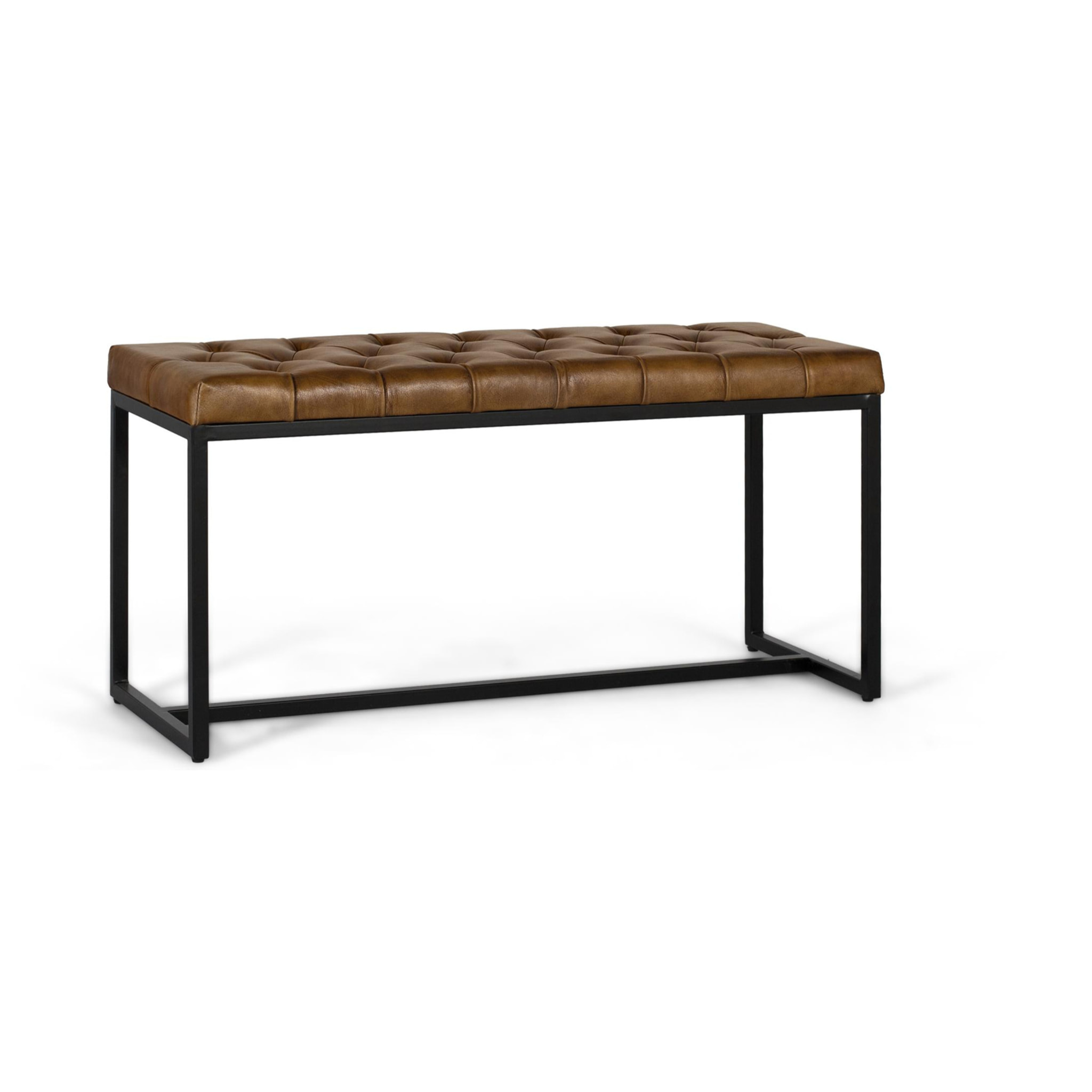 Banco de Piel 96 Cm Estilo Industrial Moderno
