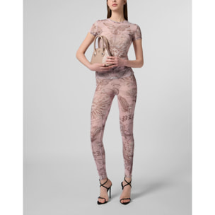 PHILIPP PLEIN Tulle Leggings Butterfly Tattoo