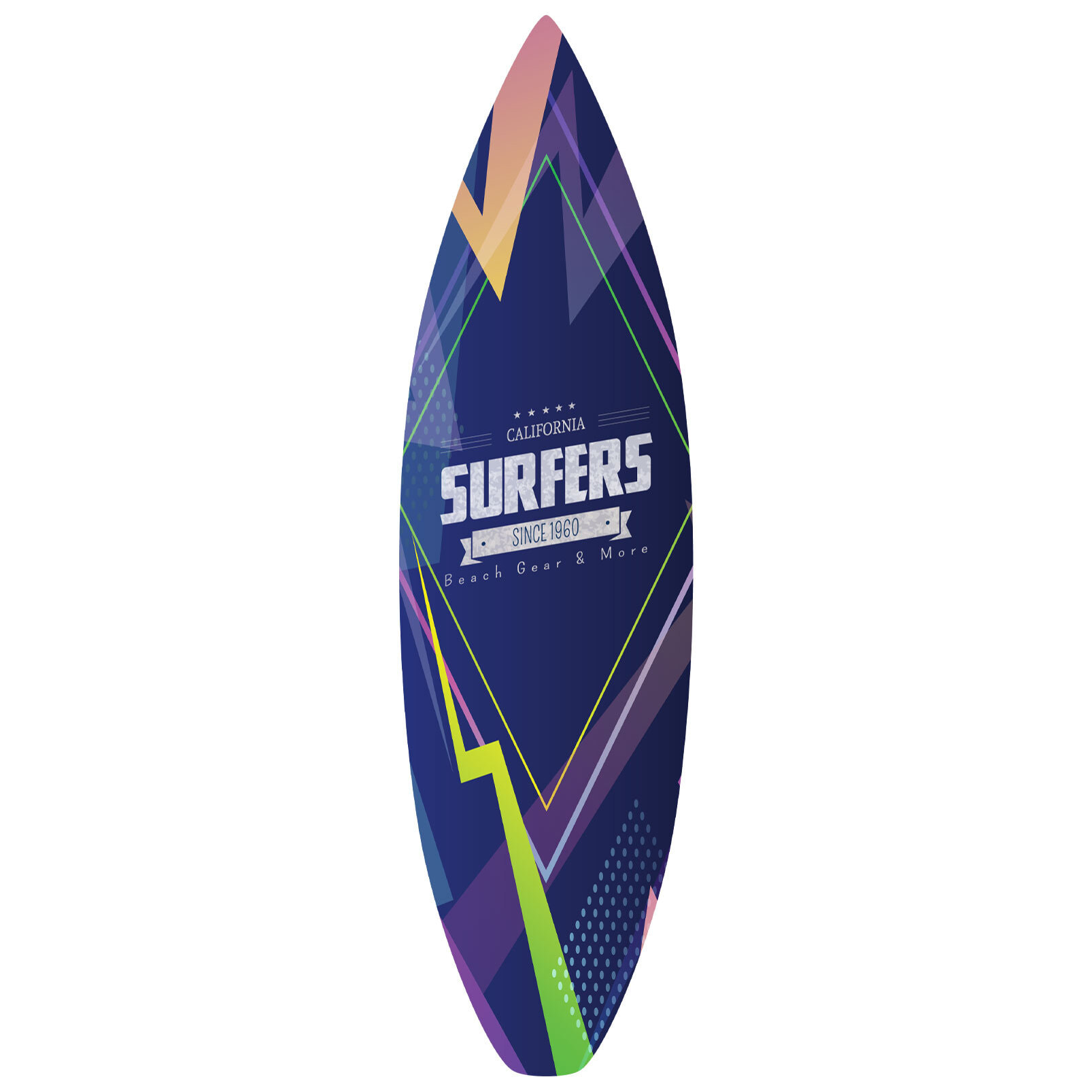 Planche de surf décorative esprit 90's california Tableau alu Dibond