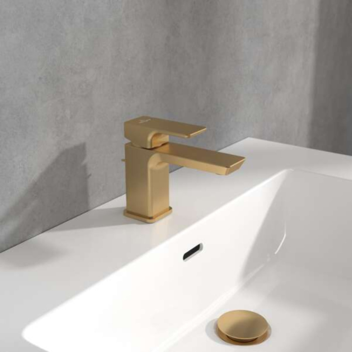 Mitigeur lavabo compact Subway 3.0 avec tirette Brushed Gold