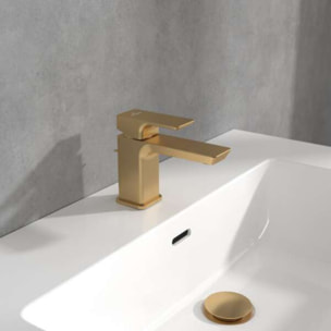 Mitigeur lavabo compact Subway 3.0 avec tirette Brushed Gold
